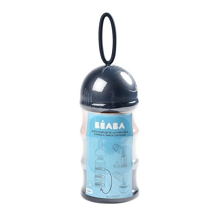 BÉABA - Boite doseuse de lait empilable - 100% hermétique - 3 compartiments - Grande contenance - Rose