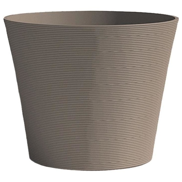 Pot de fleurs - GARDEN ID - Green Care Sense Taupe - 40 x 34 cm - Garantie de 10 ans - 100% recyclé - Résistance UV et gel