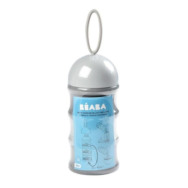 BÉABA - Boite doseuse de lait empilable - 100% hermétique - 3 compartiments - Grande contenance -Grise BÉABA - Boite doseuse de lait empilable - 100% hermétique - 3 compartiments - Grande contenance -Grise