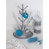 BEABA, Coffret naissance, Egoutte biberon arbre grey + Boite doseuses