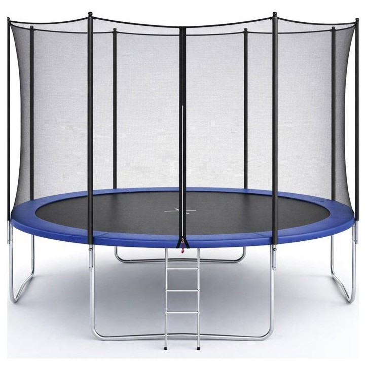 Trampoline KANGUI - BLEU Ø 426-430 cm – XXL – Enfant – Filet de sécurité et Échelle – Certification CE & NF EN 71– Trampoline KANGUI - BLEU Ø 426-430 cm – XXL – Enfant – Filet de sécurité et Échelle – Certification CE & NF EN 71–