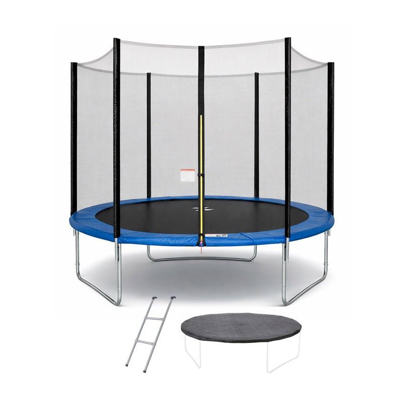 Trampoline Ø 300 cm Bleu MAXI ECO - KANGUI - Avec Filet, Echelle, Cou