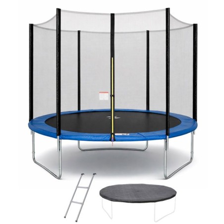 Trampoline Ø 300 cm Bleu MAXI ECO - KANGUI - Avec Filet, Echelle, Cou