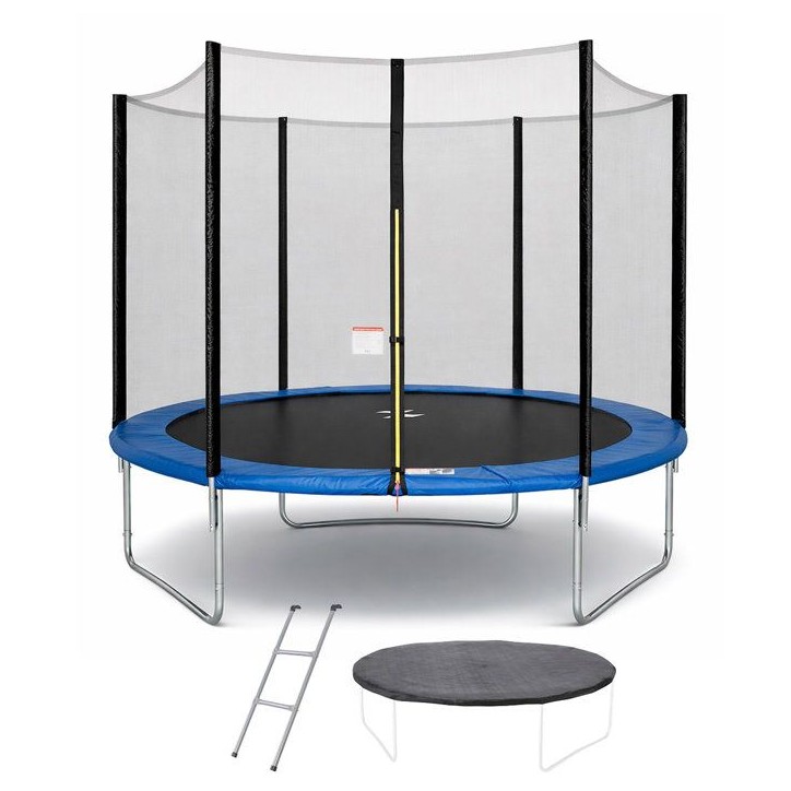 Trampoline Ø 300 cm Bleu MAXI ECO - KANGUI - Avec Filet, Echelle, Couverture de Protection Trampoline Ø 300 cm Bleu MAXI ECO - KANGUI - Avec Filet, Echelle, Couverture de Protection