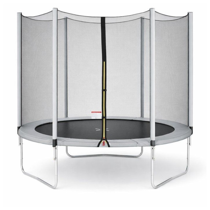 Trampoline Ø 250 cm Gris - KANGUI - Maxi Eco Avec Filet Trampoline Ø 250 cm Gris - KANGUI - Maxi Eco Avec Filet
