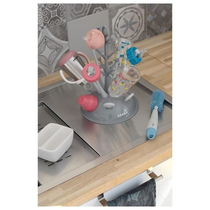 BEABA, Egoutte Biberons arbre, gris BEABA, Egoutte Biberons arbre, gris
