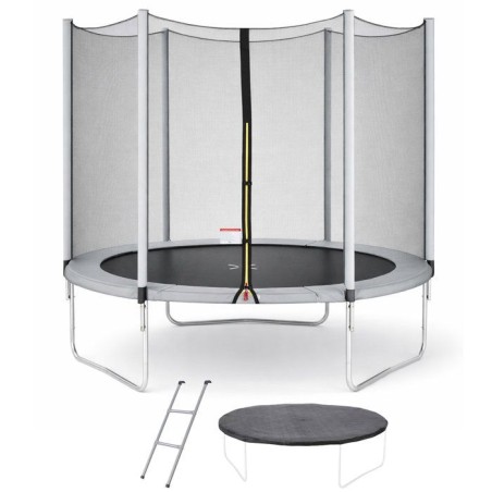 Trampoline Ø 300 cm Gris Maxi Eco - KANGUI - Filet, Echelle, Couvertu