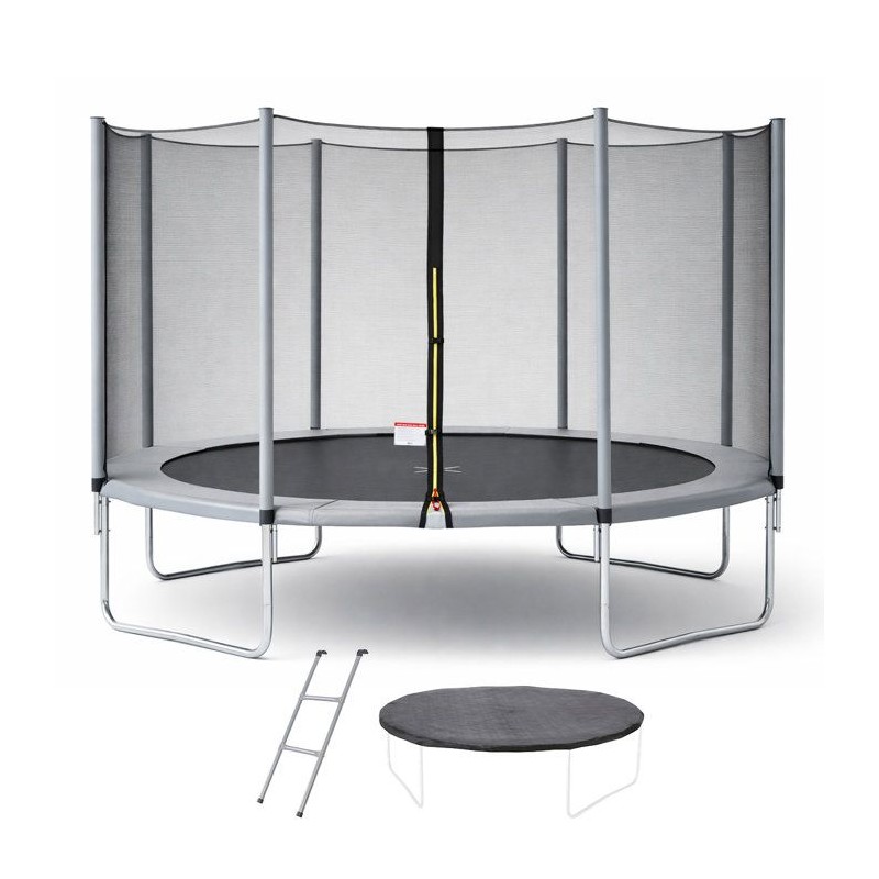 Trampoline KANGUI - GRIS Ø 360-365 cm – Enfant – Échelle & Bâch