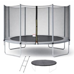 Trampoline KANGUI - GRIS Ø 426-430 cm – Enfant – Échelle & Bâch