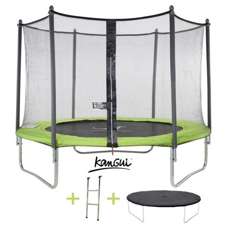 Trampoline KANGUI - TWIN Ø 300-305 cm – Enfant – Rebond Optimal – Échelle & Bâche – Certification CE & NF EN 71-14 Trampoline KANGUI - TWIN Ø 300-305 cm – Enfant – Rebond Optimal – Échelle & Bâche – Certification CE & NF EN 71-14