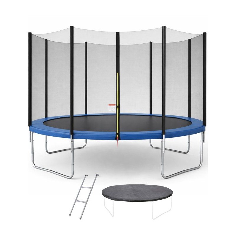 Trampoline Ø 360 cm Bleu MAXI ECO - KANGUI - Avec Filet, Echelle, Cou