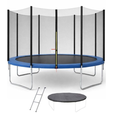Trampoline Ø 360 cm Bleu MAXI ECO - KANGUI - Avec Filet, Echelle, Cou