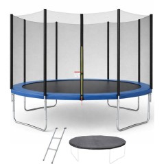 Trampoline KANGUI - BLEU Ø 426-430 cm – Enfant – Échelle & Bâch