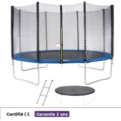 Trampoline KANGUI - BLEU Ø 426-430 cm – Enfant – Échelle & Bâch