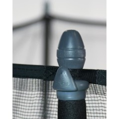 KANGUI Trampoline TWIN Ø 430cm - Vert - avec filet, échelle, couvert