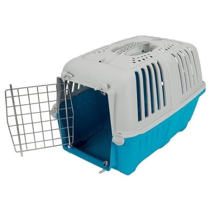 Caisse transport - AIMÉ - PRATIKO pour Chien et Chat en Plastique, 48 x 31 x 32 cm, Porte en métal Caisse transport - AIMÉ - PRATIKO pour Chien et Chat en Plastique, 48 x 31 x 32 cm, Porte en métal