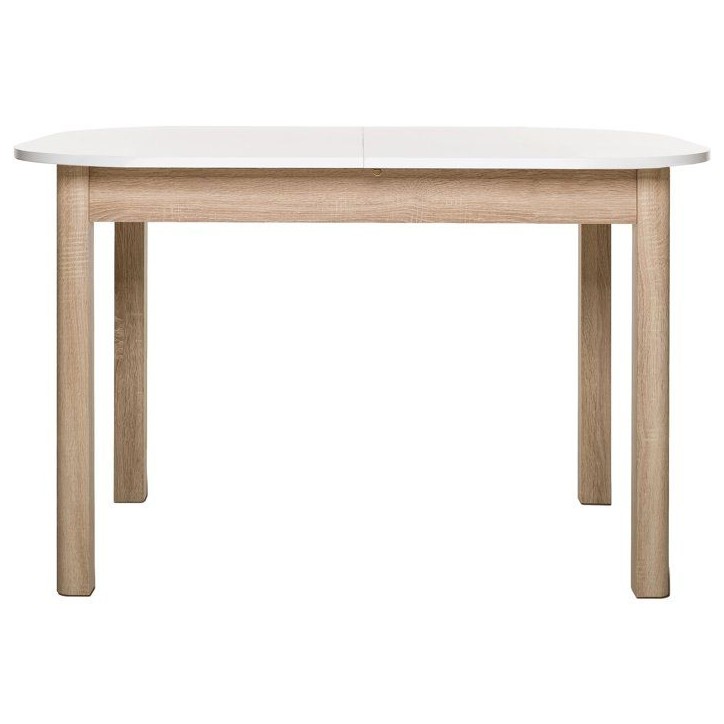 Table a manger extensible - KAYRI - Rectangulaire - Chene Sonoma / Blanc - 4 a 6 personnes - 120-160 x 76 x 90 cm Table a manger extensible - KAYRI - Rectangulaire - Chene Sonoma / Blanc - 4 a 6 personnes - 120-160 x 76 x 90 cm