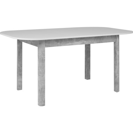 Table a manger extensible - KAYRI - Rectangulaire - Béton / Blanc - 4