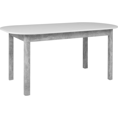 Table a manger extensible - KAYRI - Rectangulaire - Béton / Blanc - 6