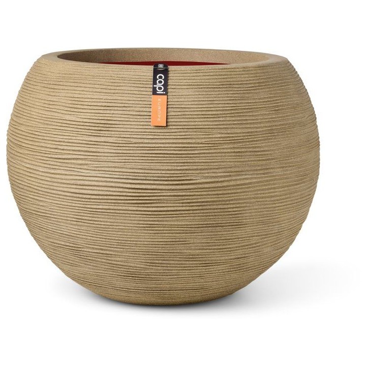 Vase boule - CAPI EUROPE - Rib NL - 40 x 32 cm - Beige Vase boule - CAPI EUROPE - Rib NL - 40 x 32 cm - Beige