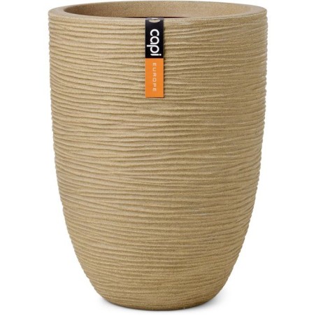 Vase élégant bas - CAPI EUROPE - Rib NL - 34 x 46 cm - Beige