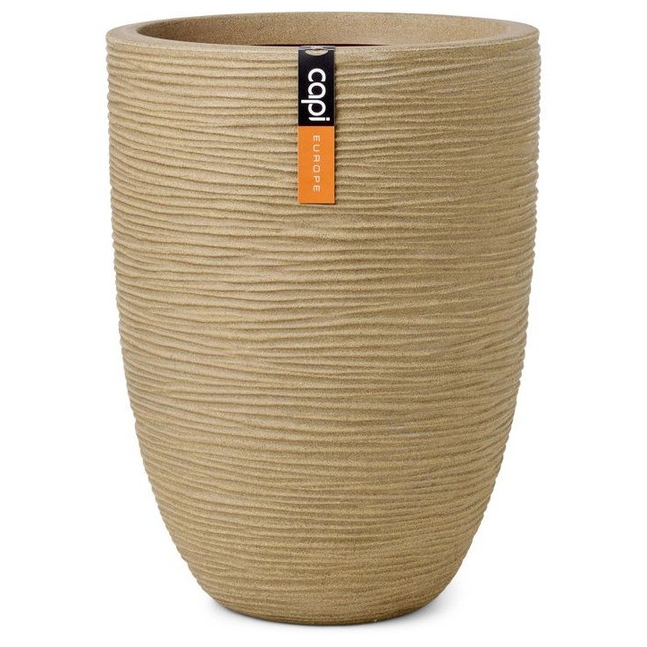 Vase élégant bas - CAPI EUROPE - Rib NL - 34 x 46 cm - Beige Vase élégant bas - CAPI EUROPE - Rib NL - 34 x 46 cm - Beige