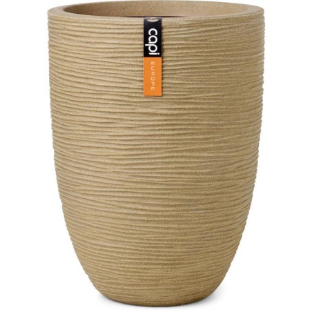 Vase élégant bas - CAPI EUROPE - Rib NL - 46 x 58 cm - Beige