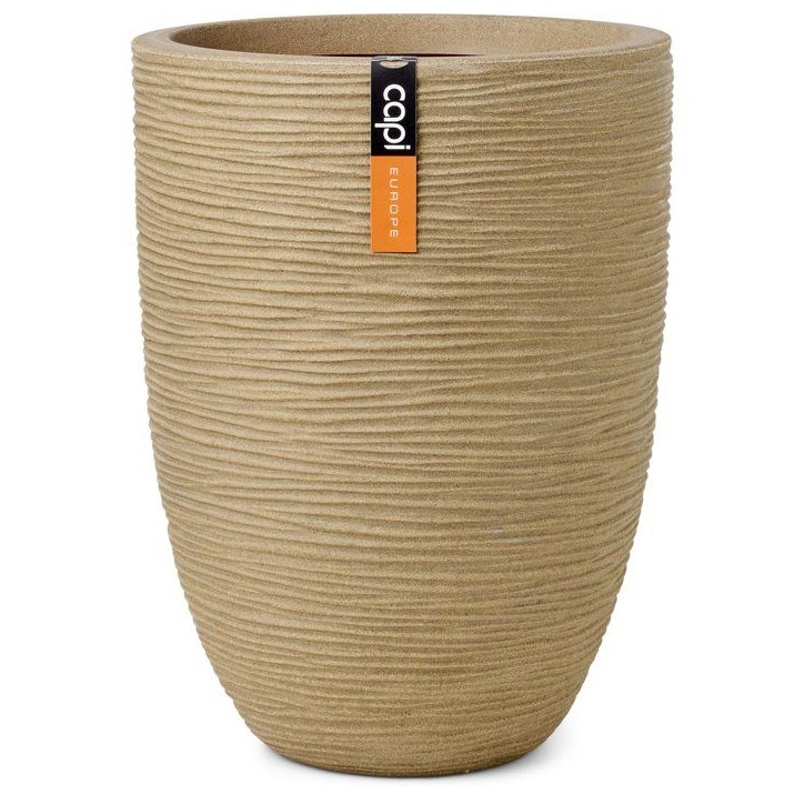 Vase élégant bas - CAPI EUROPE - Rib NL - 46 x 58 cm - Beige Vase élégant bas - CAPI EUROPE - Rib NL - 46 x 58 cm - Beige