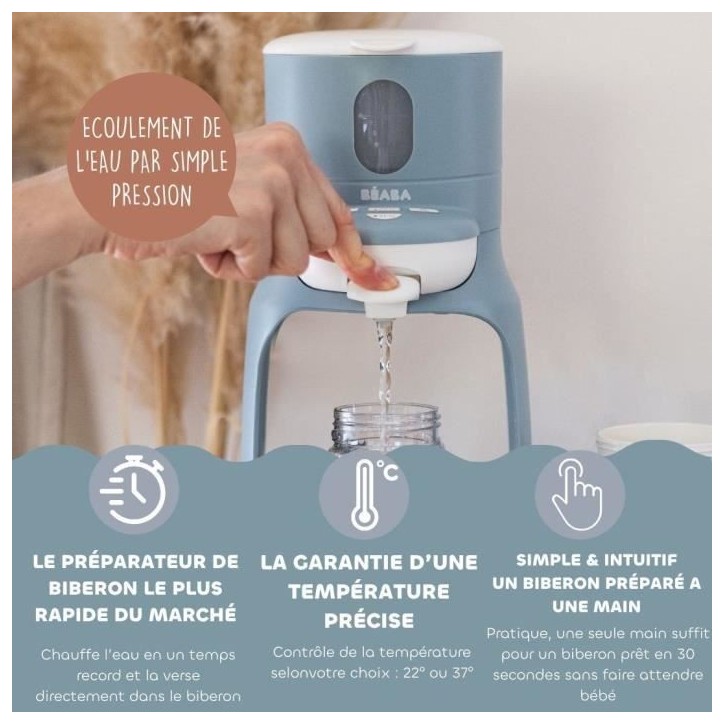 Préparateur de biberons - BEABA - BIB'EXPRESSO - Bleu baltique Préparateur de biberons - BEABA - BIB'EXPRESSO - Bleu baltique