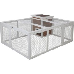 KERBL - Enclos d'extérieur petits animaux - 132 x 102 x 59 cm - Maiso