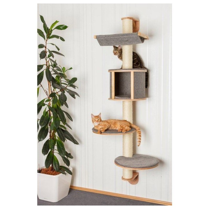 Arbre a chat mural - H. 168 cm - Dolomit Tofana - KERBL - Gris Arbre a chat mural - H. 168 cm - Dolomit Tofana - KERBL - Gris