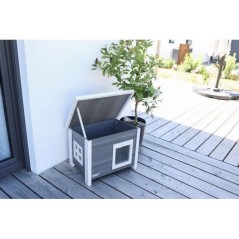 Maison extérieure pour chat en composite, matériau durable - KERBL -