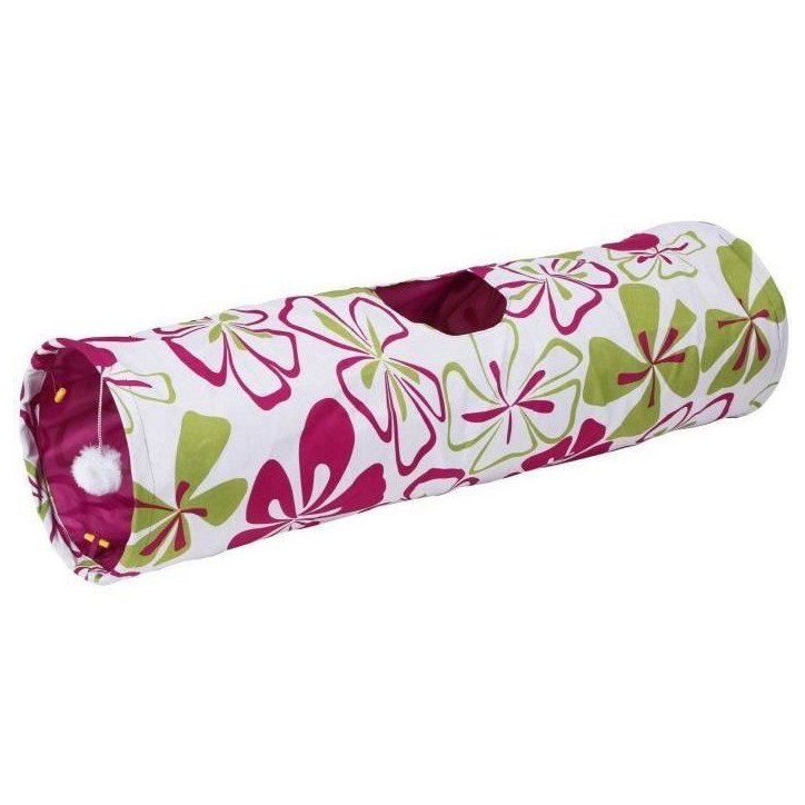 Tunnel pour chat - KERBL - Flower - Multicolore - L. 90 cm × Ø 25 cm Tunnel pour chat - KERBL - Flower - Multicolore - L. 90 cm × Ø 25 cm