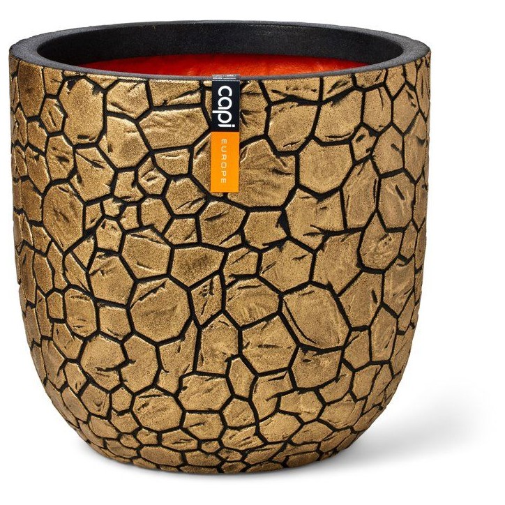Pot boule - CAPI EUROPE - Clay NL - 35 x 34 cm - Noir/or Pot boule - CAPI EUROPE - Clay NL - 35 x 34 cm - Noir/or