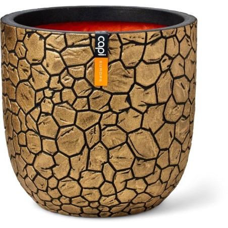 Pot boule - CAPI EUROPE - Clay NL - 43 x 41 cm - Noir/or