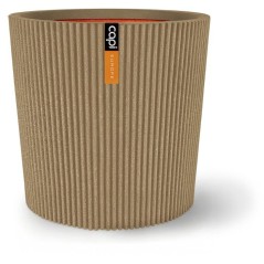 Vase conique - CAPI EUROPE - Groove NL - 45 x 41 cm - Beige