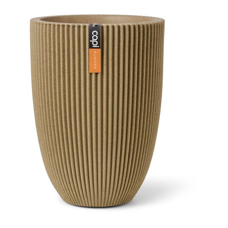 Vase élégant bas - CAPI EUROPE - Groove NL - 46 x 58 cm - Beige