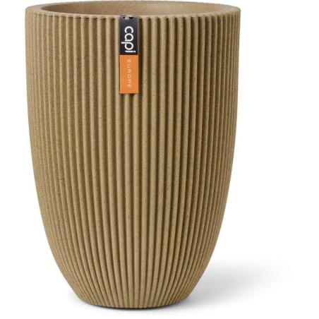 Vase élégant bas - CAPI EUROPE - Groove NL - 46 x 58 cm - Beige