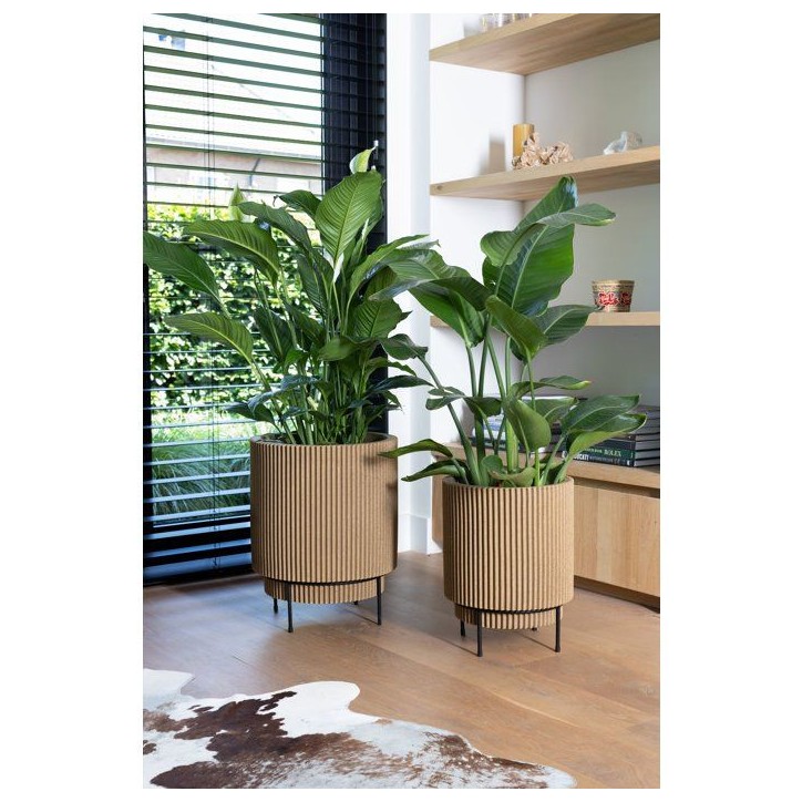 Vase cylindre - CAPI EUROPE - Groove NL - 44 x 46 cm - Beige Vase cylindre - CAPI EUROPE - Groove NL - 44 x 46 cm - Beige