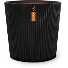 Vase conique - CAPI EUROPE - Groove NL - 45 x 41 cm - Noir