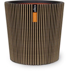 Vase conique - CAPI EUROPE - Groove NL - 45 x 41 cm - Noir/or