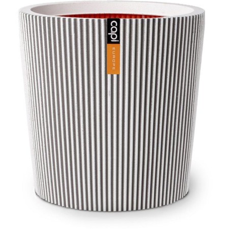 Vase conique - CAPI EUROPE - Groove NL - 45 x 41 cm - Ivoire