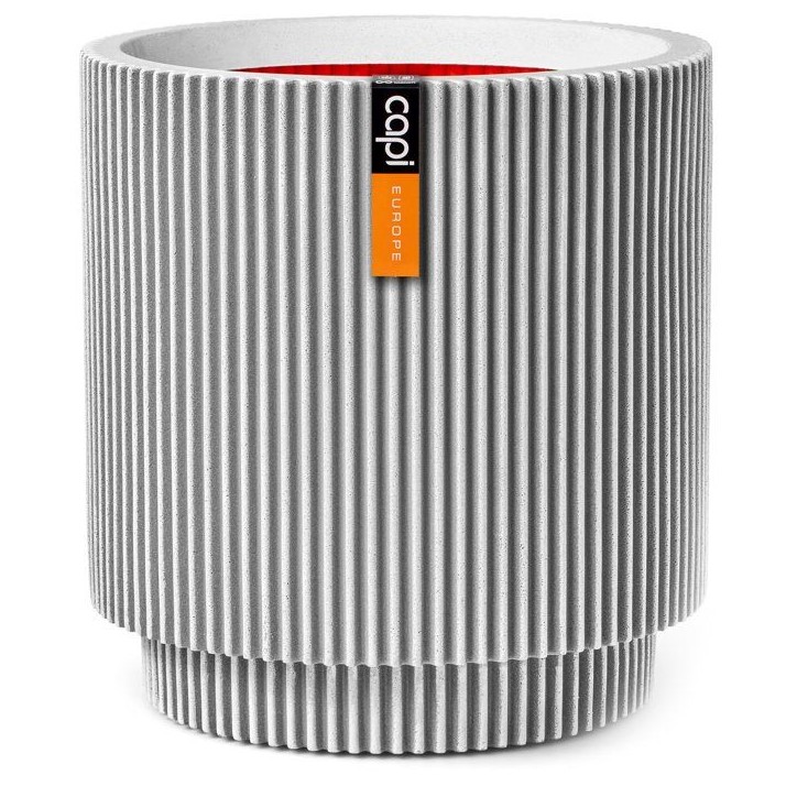 Vase cylindre - CAPI EUROPE - Groove NL - 36 x 38 cm - Ivoire Vase cylindre - CAPI EUROPE - Groove NL - 36 x 38 cm - Ivoire