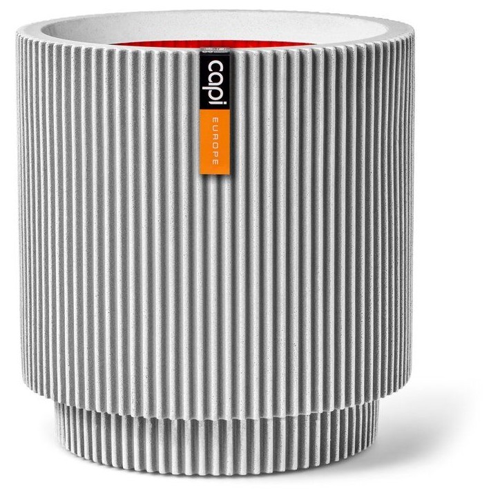Vase cylindre - CAPI EUROPE - Groove NL - 44 x 46 - Ivoire Vase cylindre - CAPI EUROPE - Groove NL - 44 x 46 - Ivoire