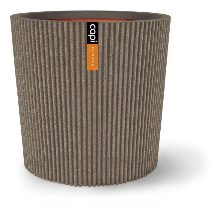 Vase conique - CAPI EUROPE - Groove NL - 45 x 41 cm - Chaud taupe Vase conique - CAPI EUROPE - Groove NL - 45 x 41 cm - Chaud taupe