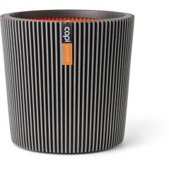Vase conique - CAPI EUROPE - Groove NL - 36 x 34 cm - Anthracite