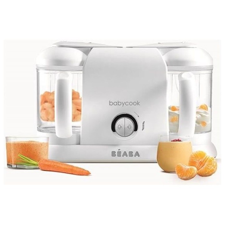 BEABA, Babycook Duo, robot bébé 4 en 1, contenance XXL, blanc BEABA, Babycook Duo, robot bébé 4 en 1, contenance XXL, blanc