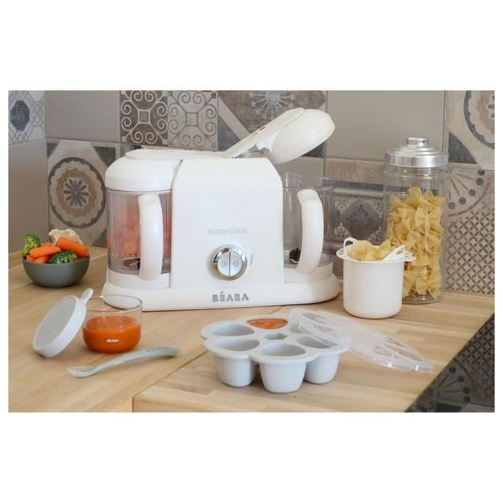 BEABA, Babycook Duo, robot bébé 4 en 1, contenance XXL, blanc BEABA, Babycook Duo, robot bébé 4 en 1, contenance XXL, blanc