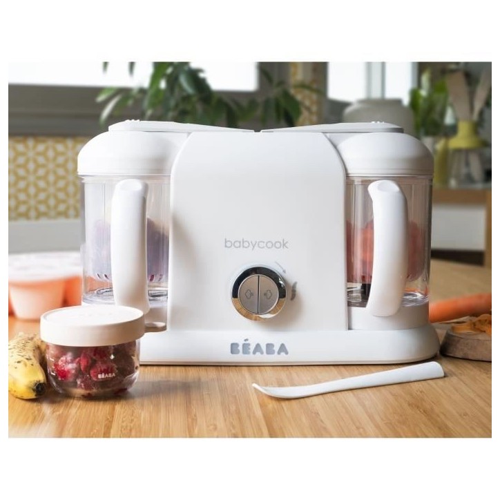 BEABA, Babycook Duo, robot bébé 4 en 1, contenance XXL, blanc BEABA, Babycook Duo, robot bébé 4 en 1, contenance XXL, blanc
