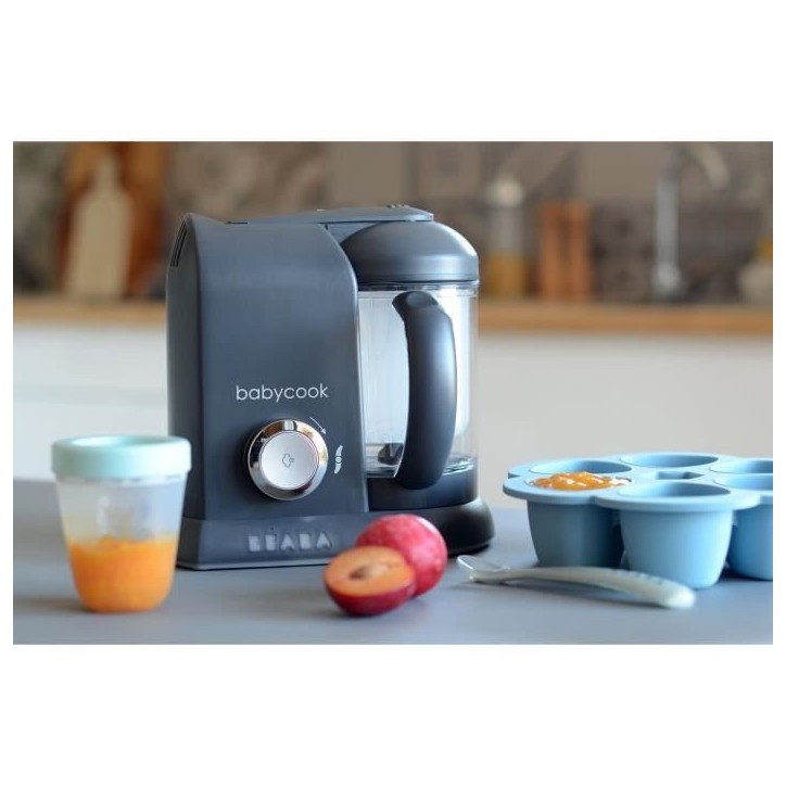 BÉABA - Babycook Solo - Robot Bébé 4 en 1 Mixeur-Cuiseur - Cuisson Vapeur - Dark Grey BÉABA - Babycook Solo - Robot Bébé 4 en 1 Mixeur-Cuiseur - Cuisson Vapeur - Dark Grey